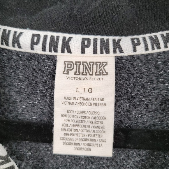 VS PINK Quarter Zip Pullover Sweater Size L - Picture 3 of 3